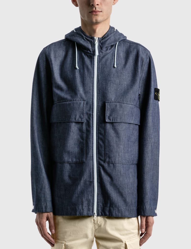chambray pw hooded jacket