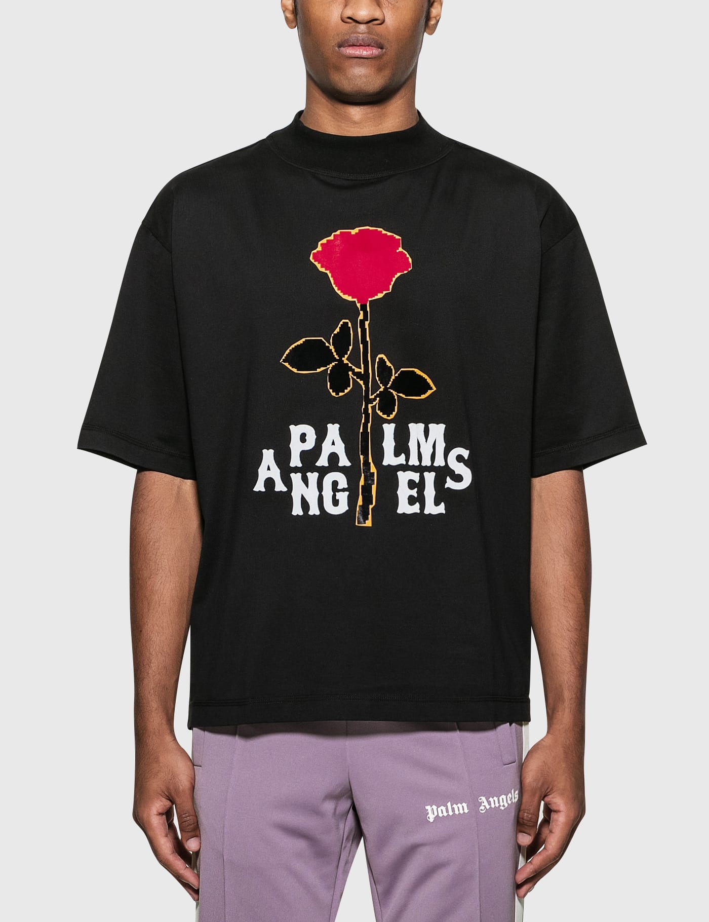 black and red palm angels t shirt