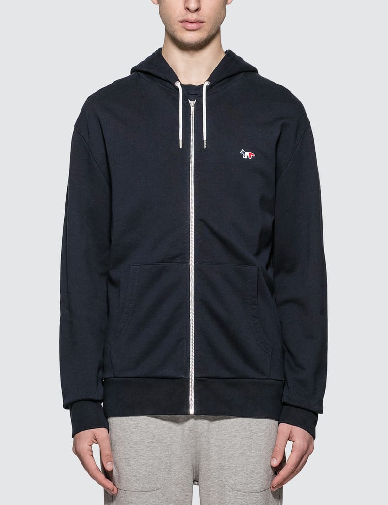 maison kitsune zip hoodie