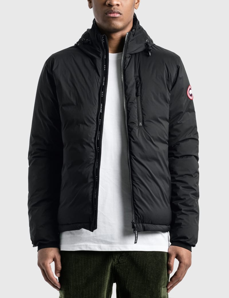 lodge down hooded jacket