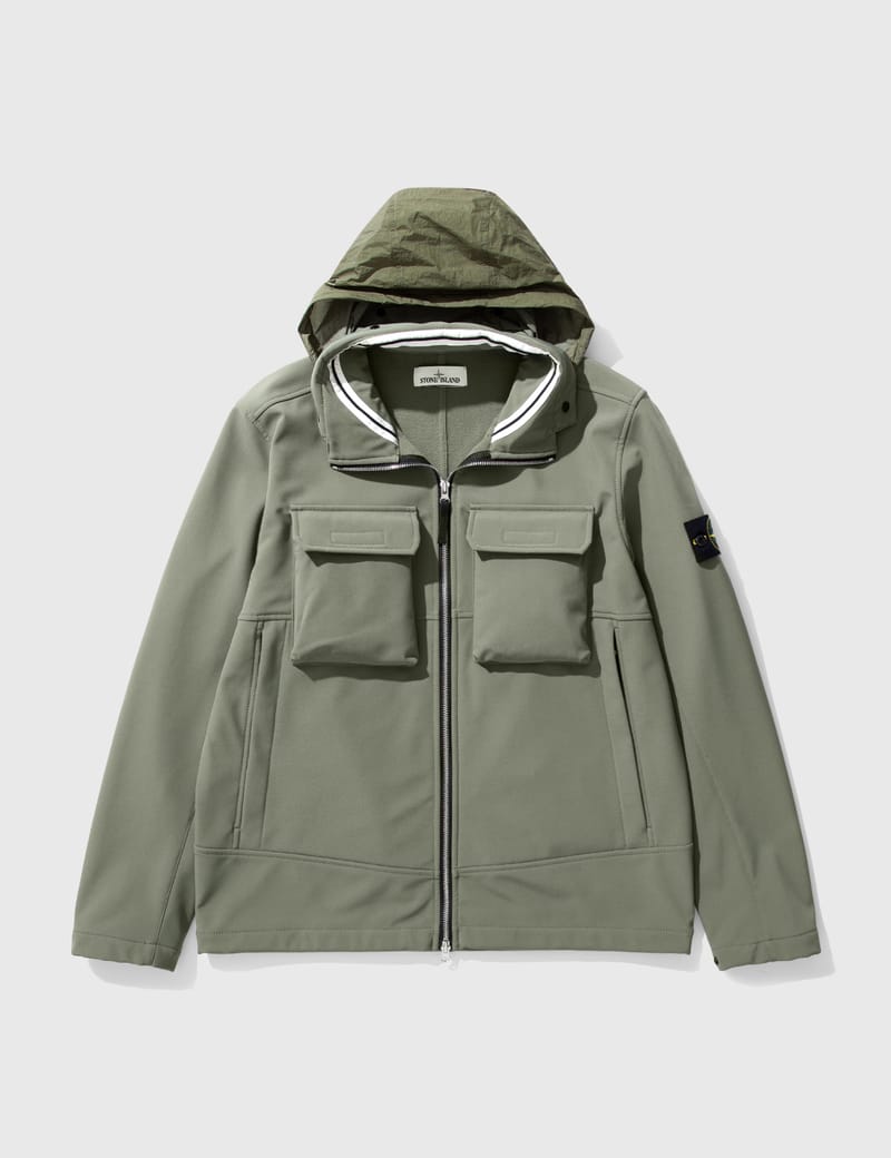 light green stone island moletom com capuz