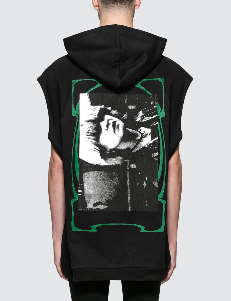 raf simons sleeveless hoodie