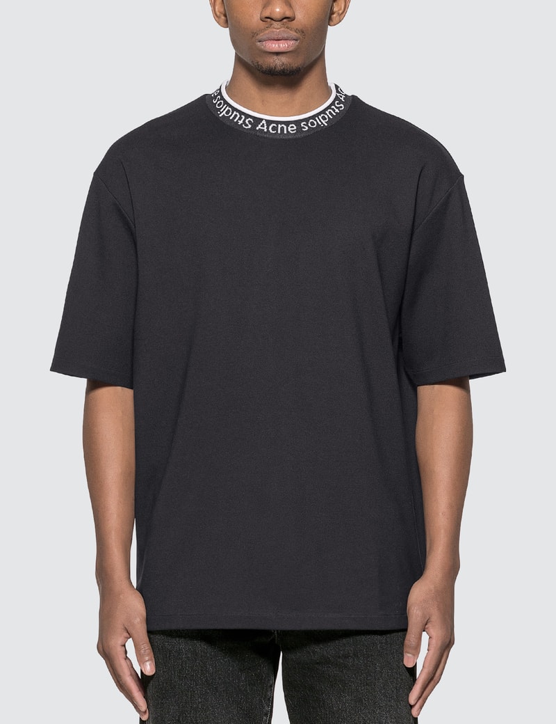 Image of Acne Studios Logo Neck T-Shirt