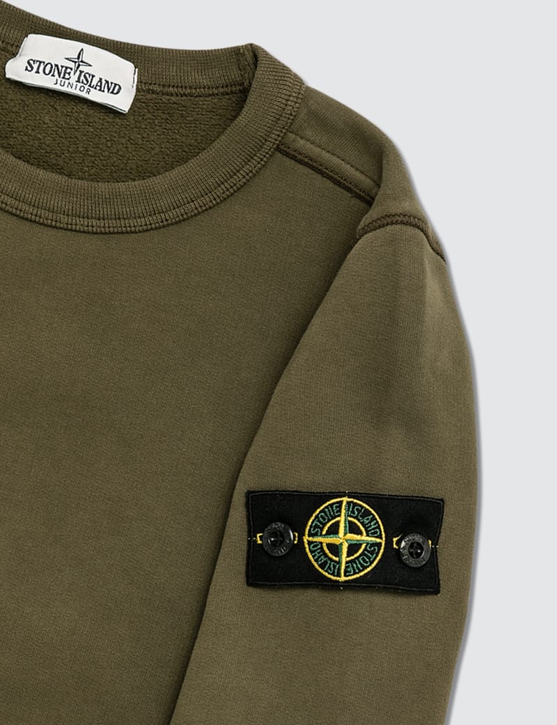 stone island logo patch sweatshirt