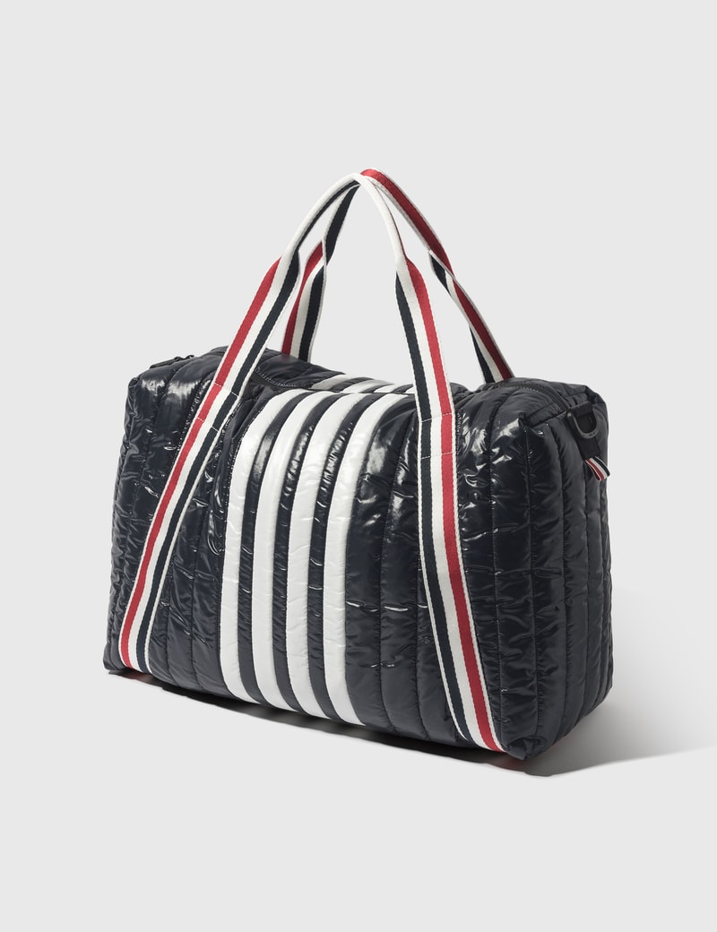 Image of Thom Browne Nylon -Bar Travel Bag