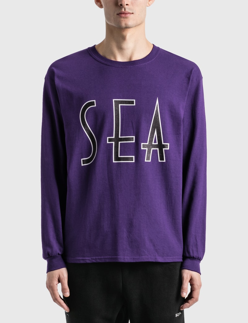 Image of Wind And Sea Sea (Wavy) Long Sleeve T-Shirt