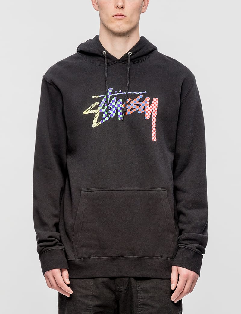 stussy checkered hoodie