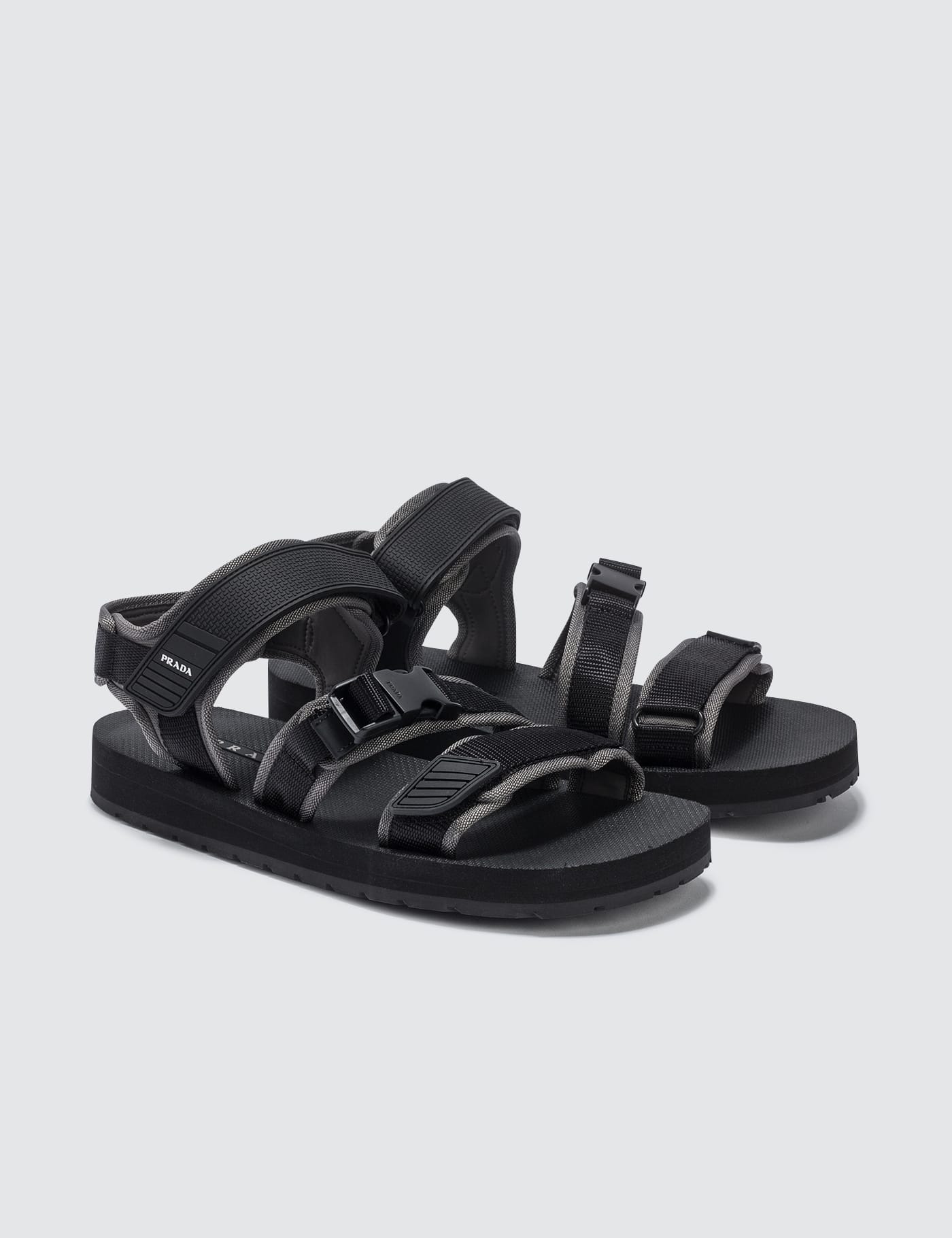 prada black tech sandals