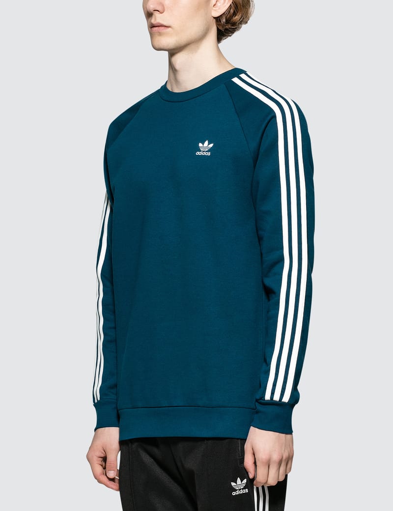 adidas 3 stripes crewneck sweatshirt