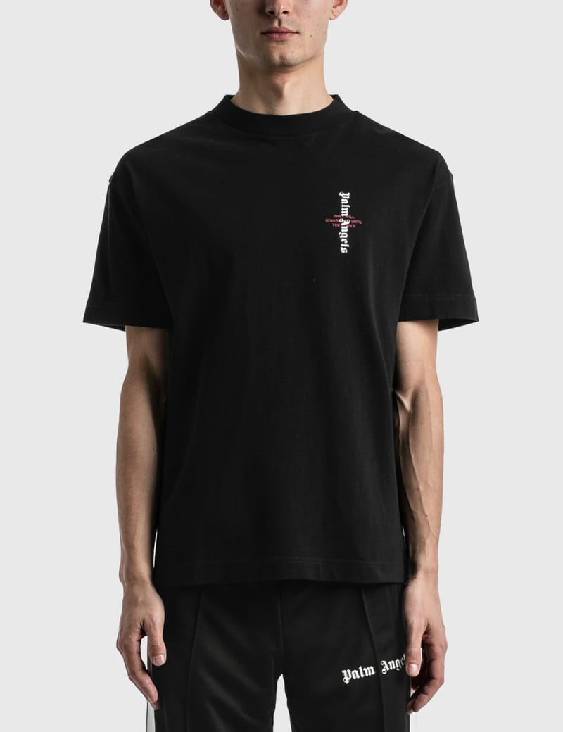 palm angels black logo t shirt