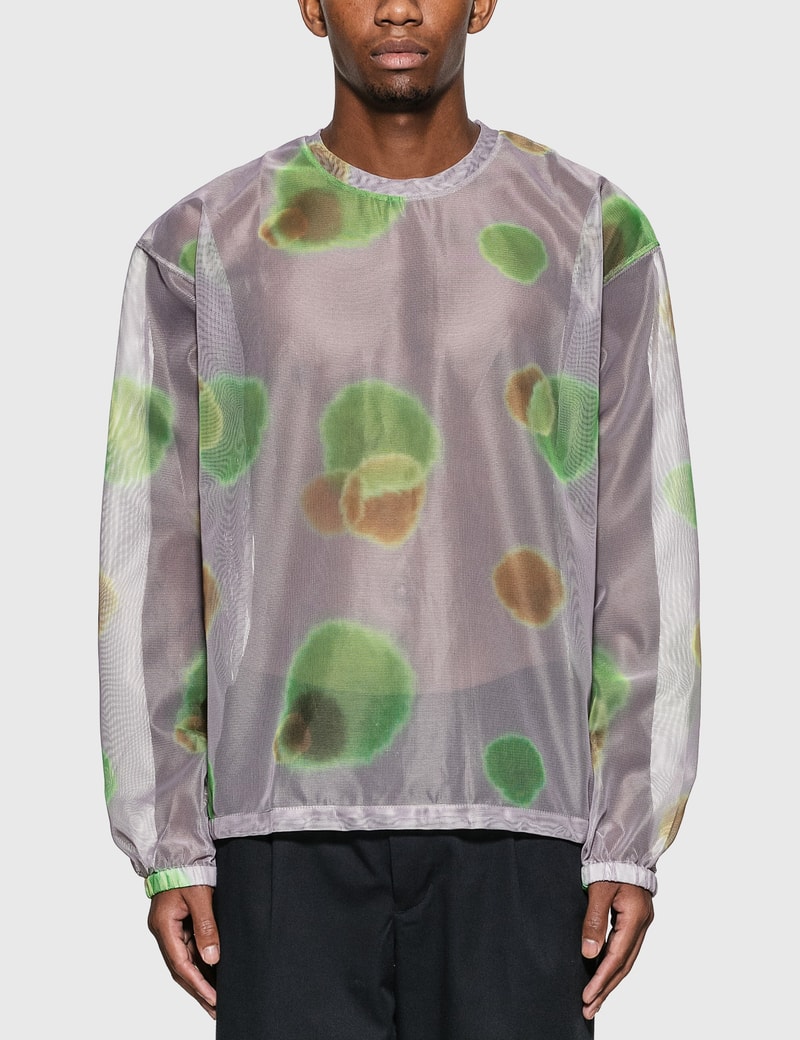 Image of Stussy Printed Mesh Long Sleeve T-Shirt