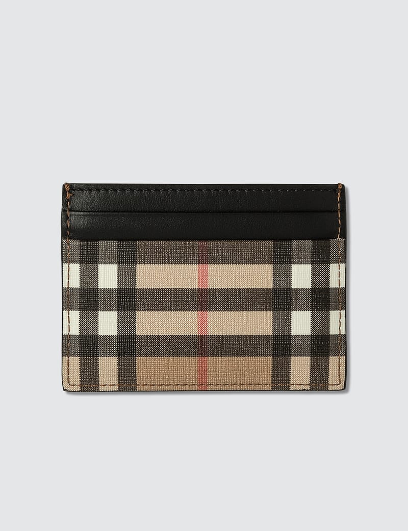 burberry check card case