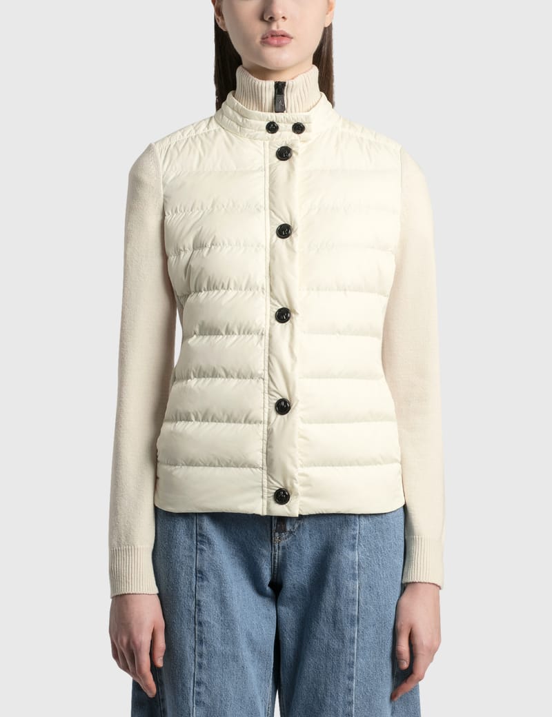 moncler padded knit jacket womens