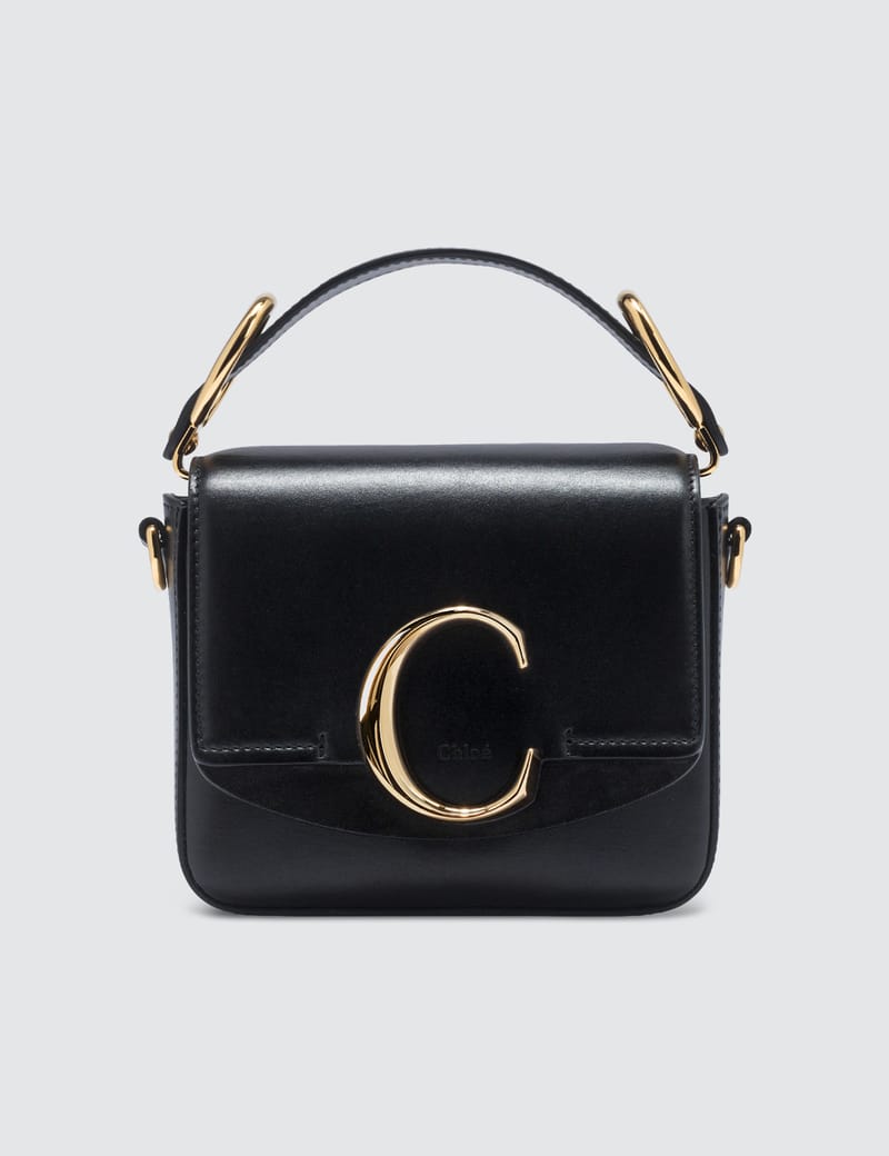 chloe mini c bag black