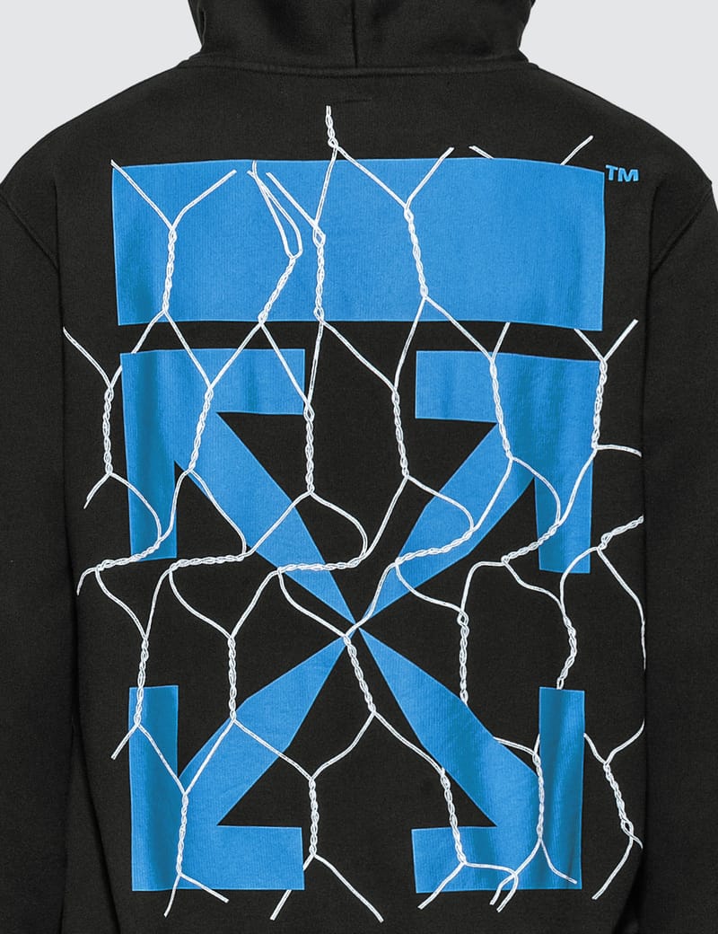 off white blue arrow hoodie