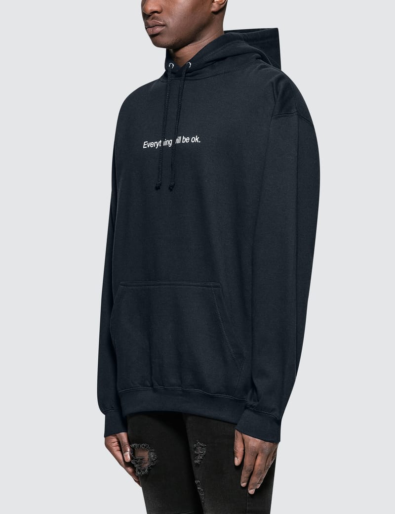 everything will be ok hoodie black