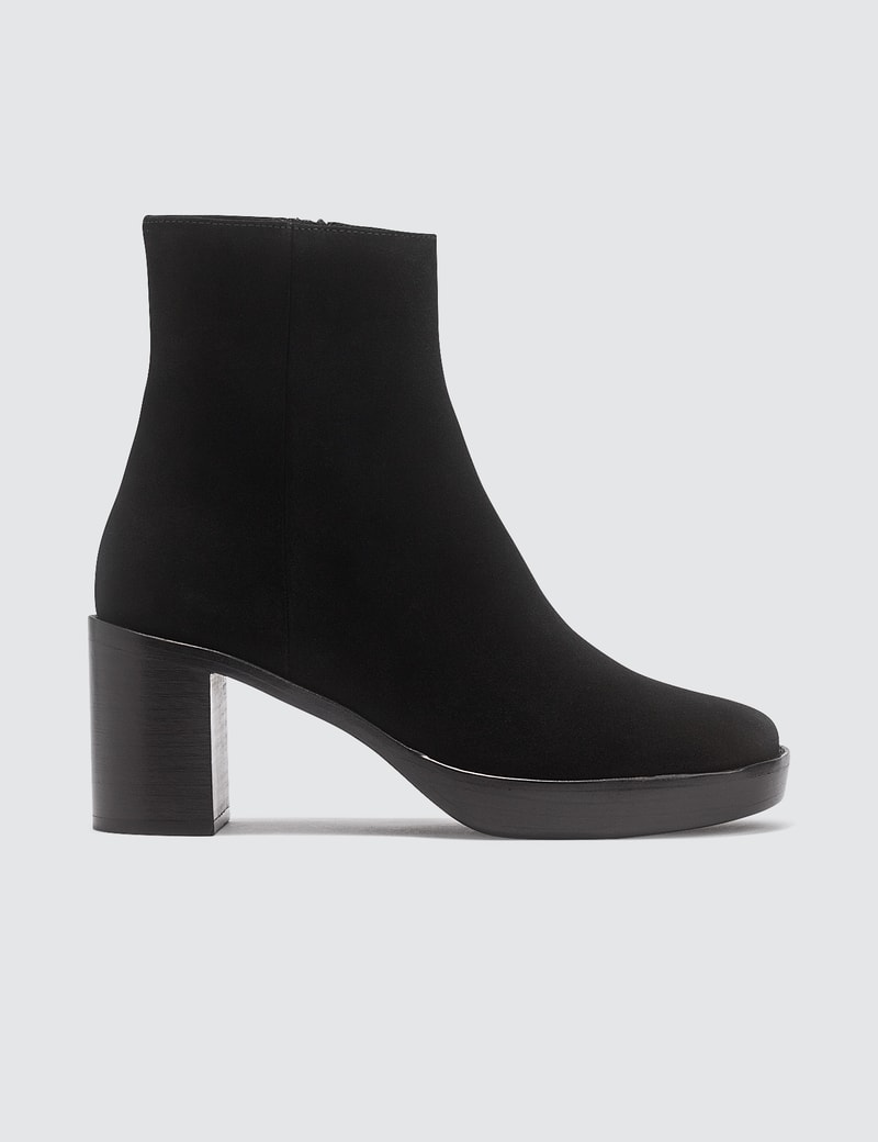 Image of BY FAR Ellen Black Suede Leather Boots