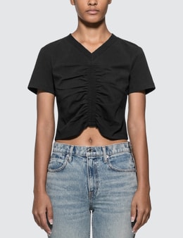 Alexander Wang T Wash Go Ruched Crop T Shirt Hbx