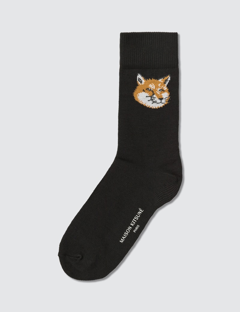 Image of Maison Kitsune Fox Head Socks