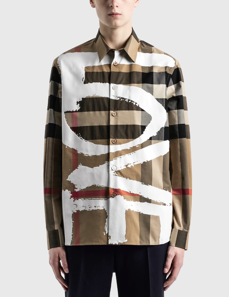 burberry check print shirt