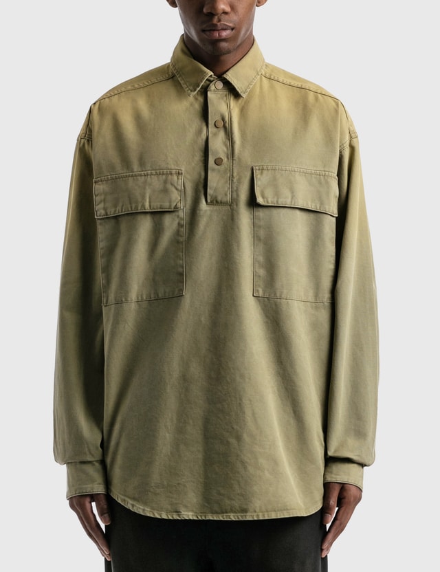 Military Canvas Pullover Shirt