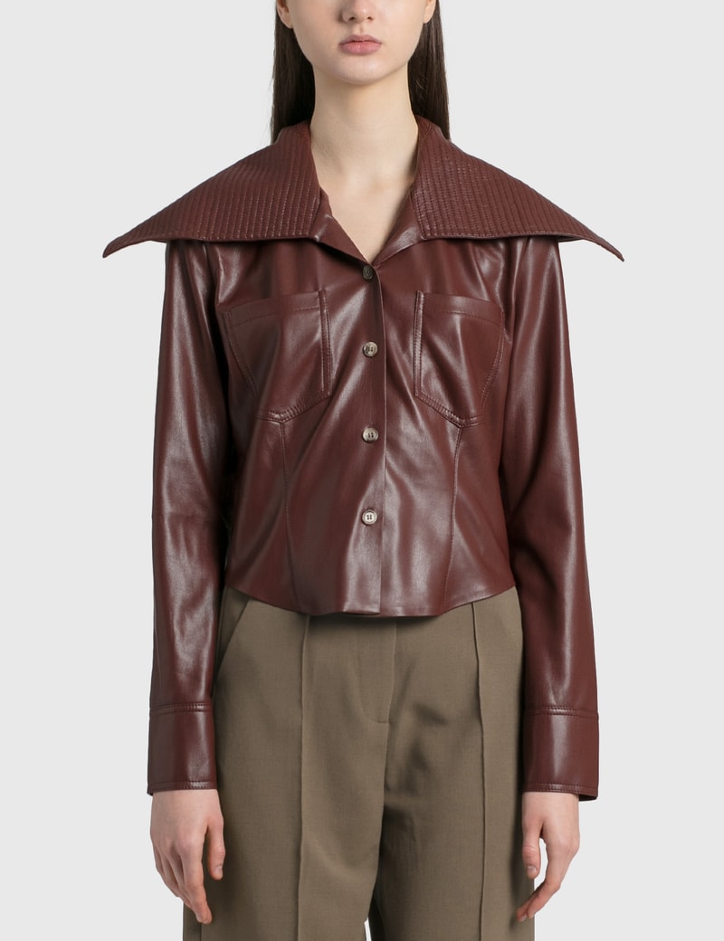 Image of Nanushka Kiara Vegan Leather Top