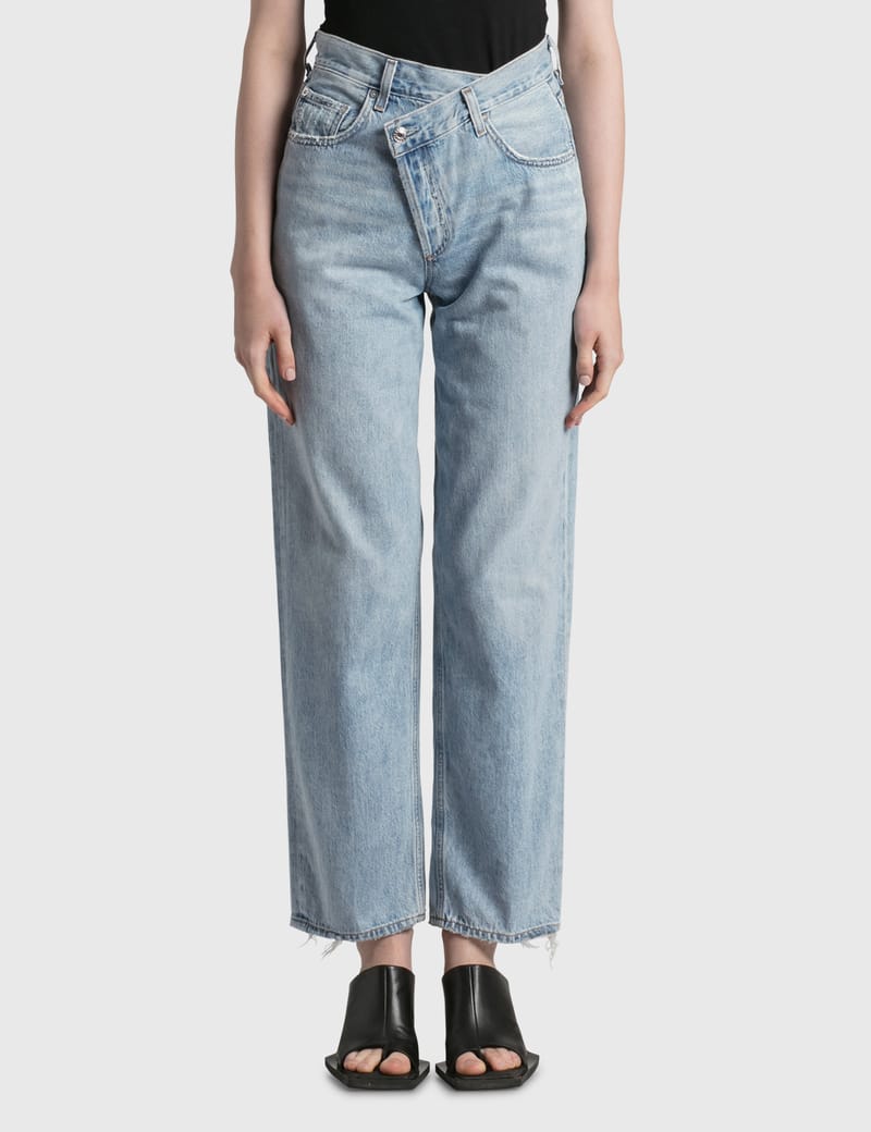agolde criss cross jeans black