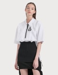 Burberry Short-sleeve Rib Knit Detail Cotton Oversized Shirt Picture