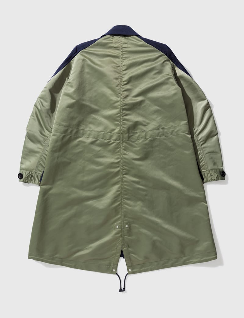 sacai nylon twill coat