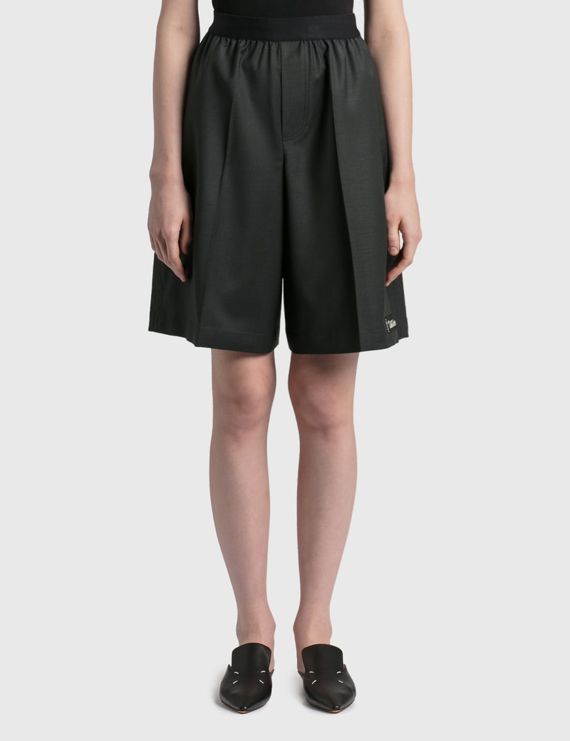 Image of Wedone Elasticated Wool Blend Shorts