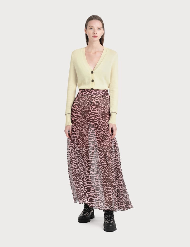 pleated a line maxi skirt