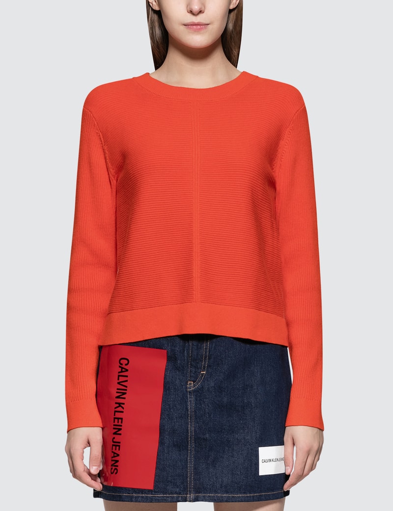 Image of Calvin Klein Jeans A-cashmere Blend Crew Neck