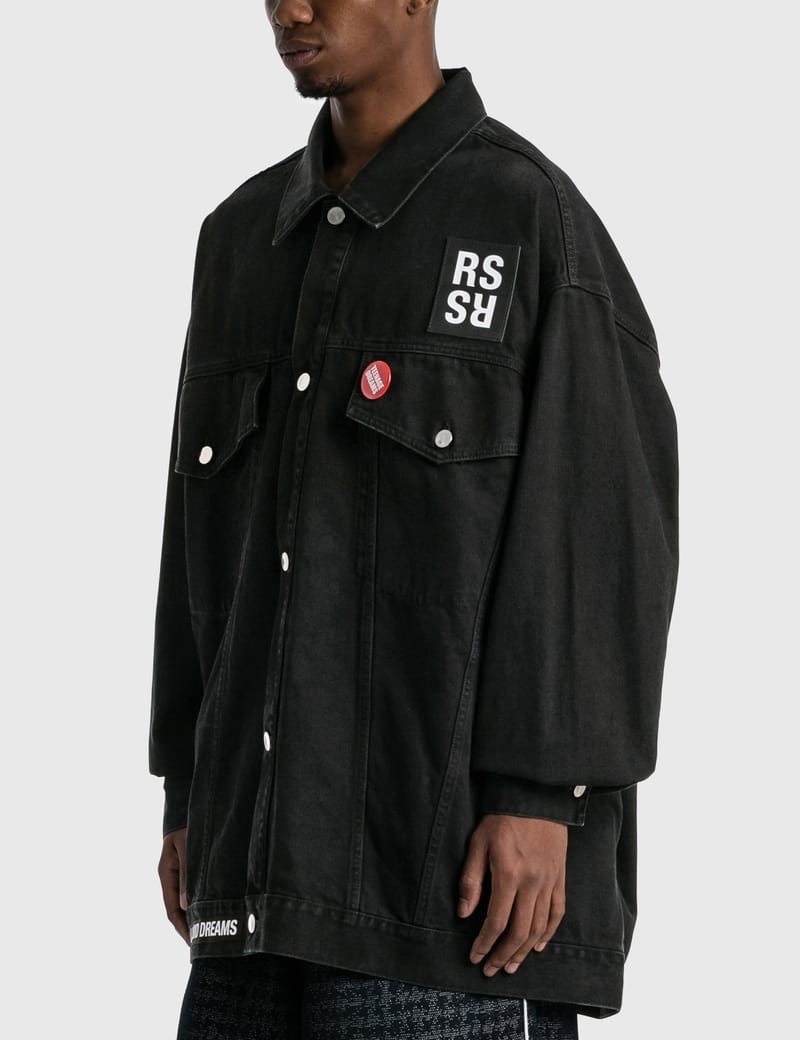 raf simons oversized denim jacket