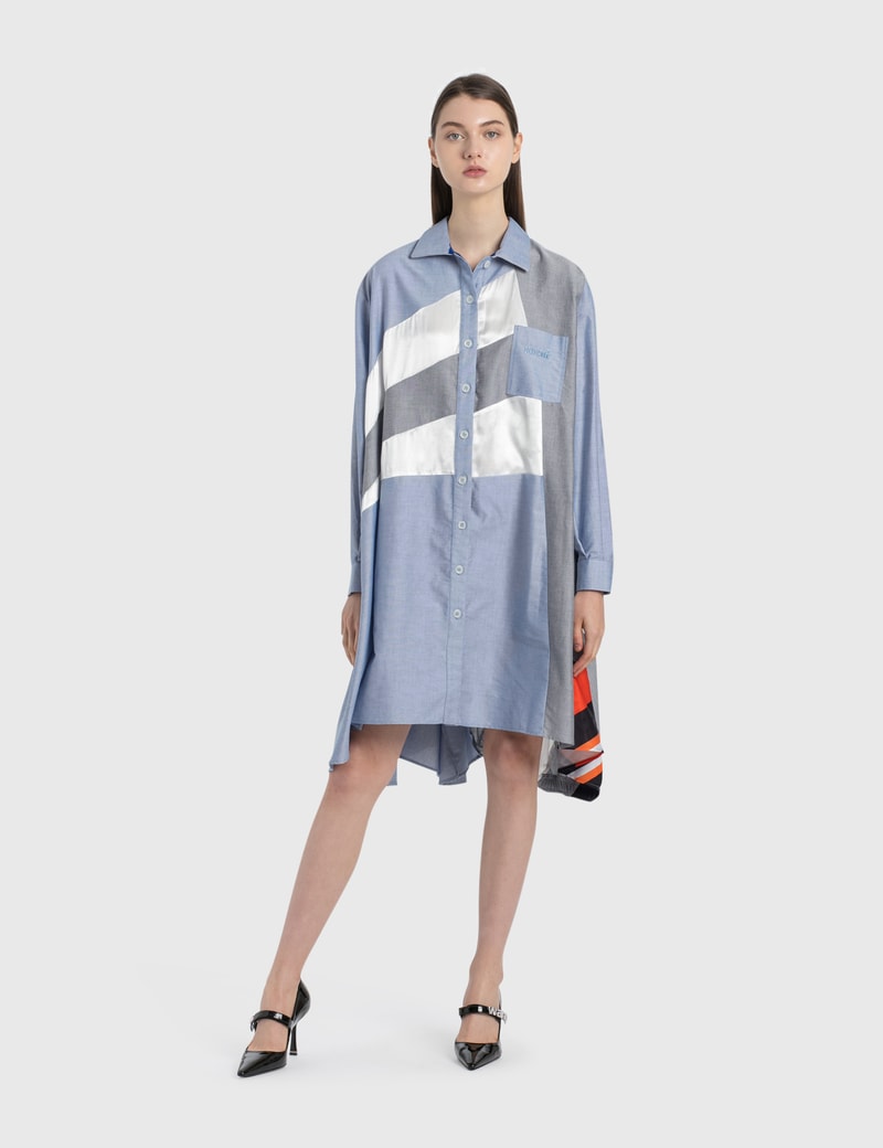 Image of KOCH Contrast Paneled Shirt Dress