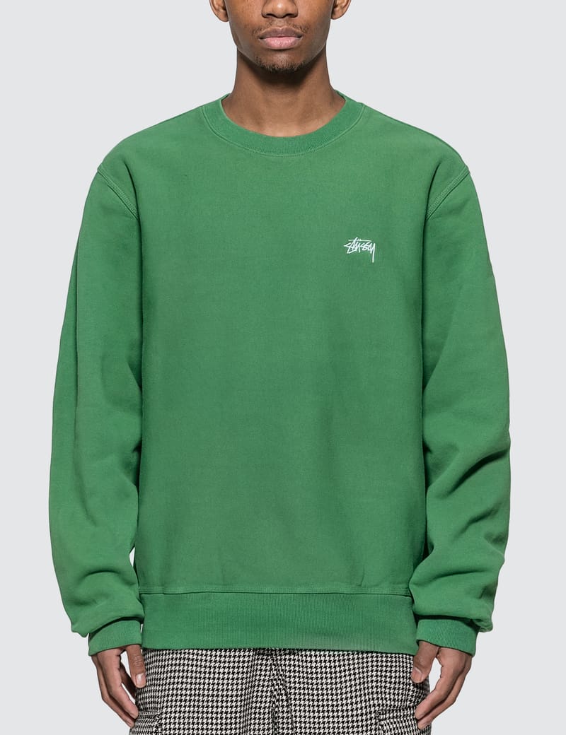 stussy green sweatshirt