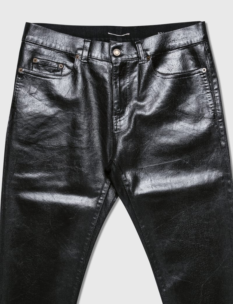 saint laurent waxed jeans