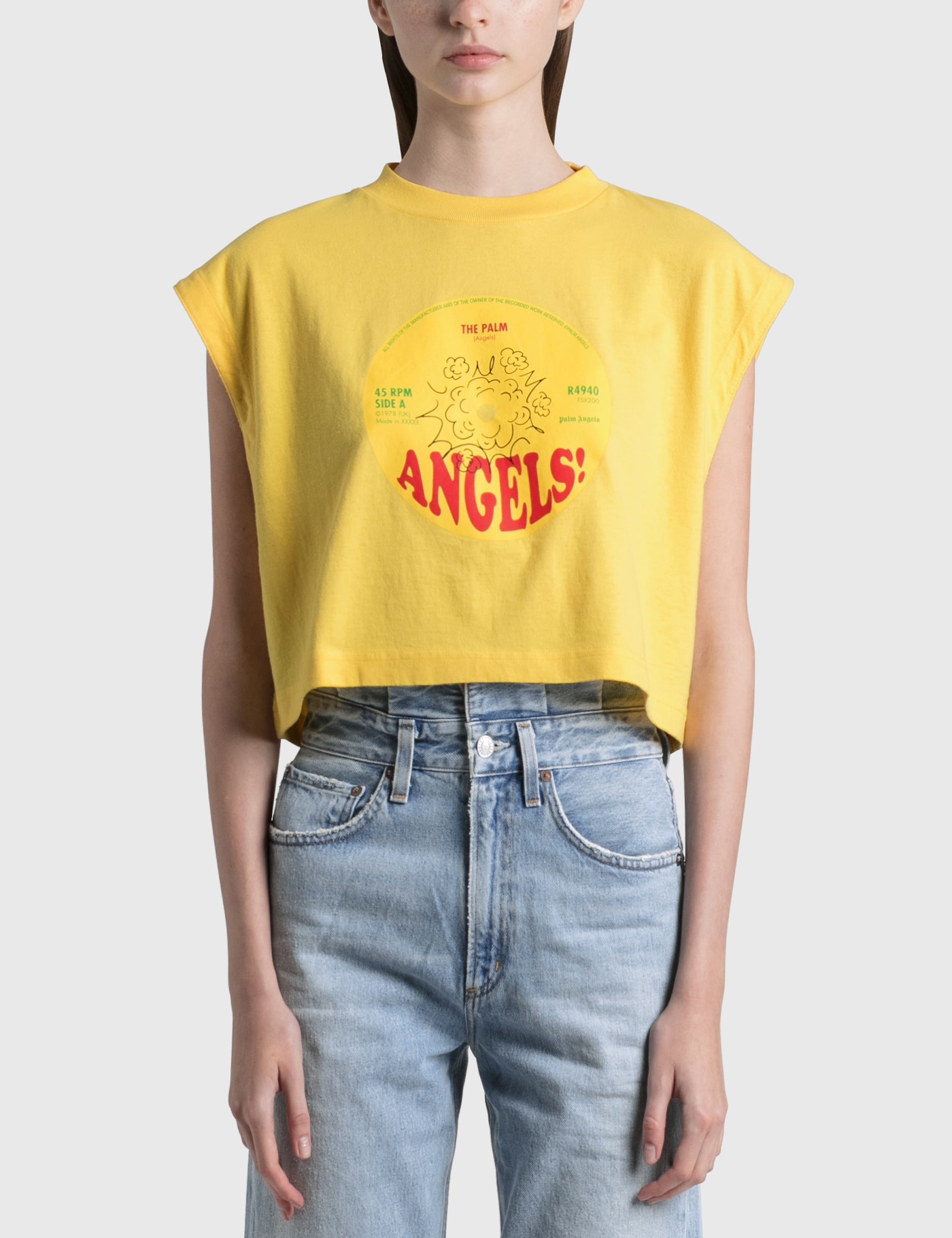 PALM ANGELS COTTON MUSCLE T-SHIRT