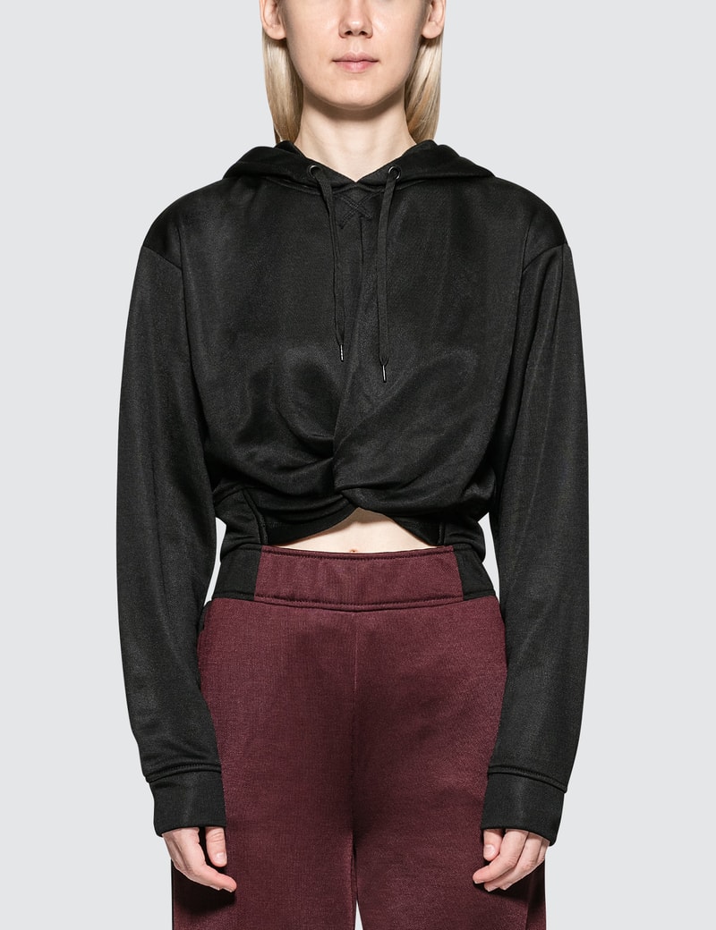 Image of Alexander Wang.T Sleek French Terry Twistfront Hoodie