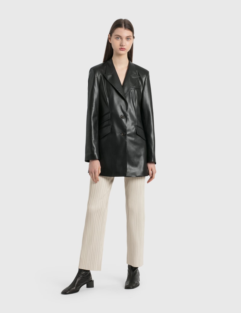 Image of Nanushka Char Pleated Vegan Leather Pants