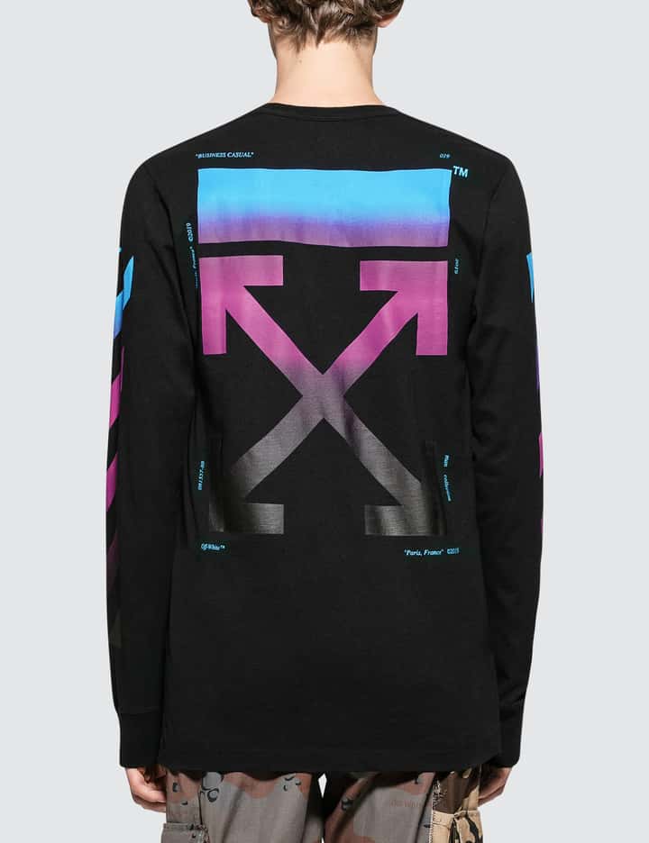 Off White Diag Gradient L S T Shirt Hbx