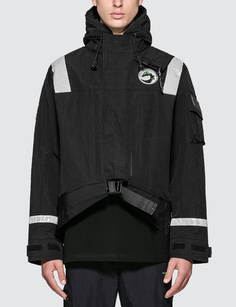Click to view more detailed imagery on our partner's website Sankuanz Logo Patch Jacket In Black