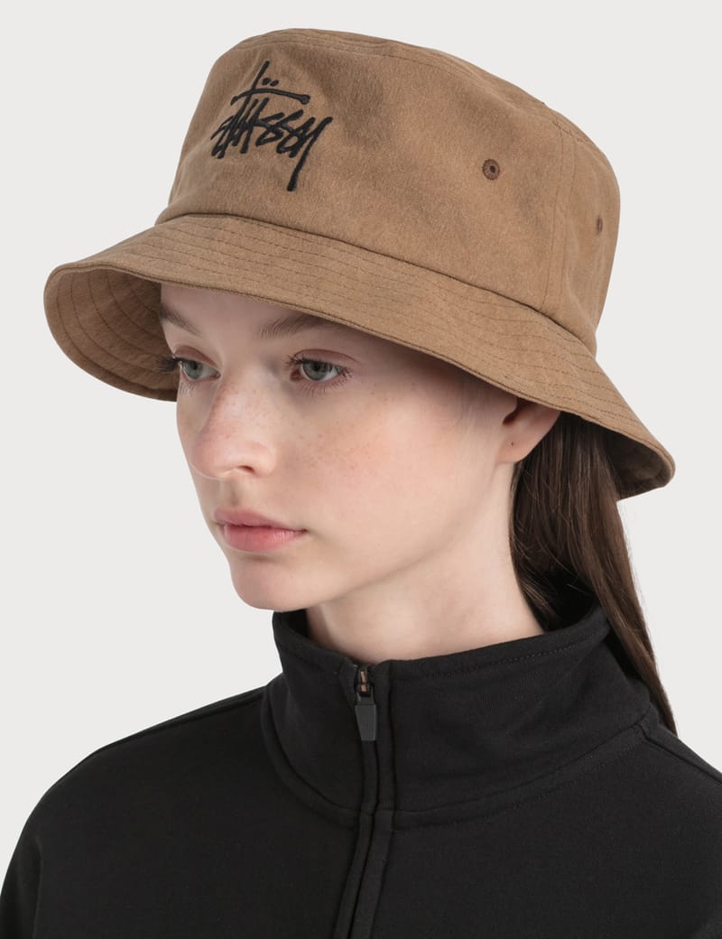 stussy big logo bucket hat