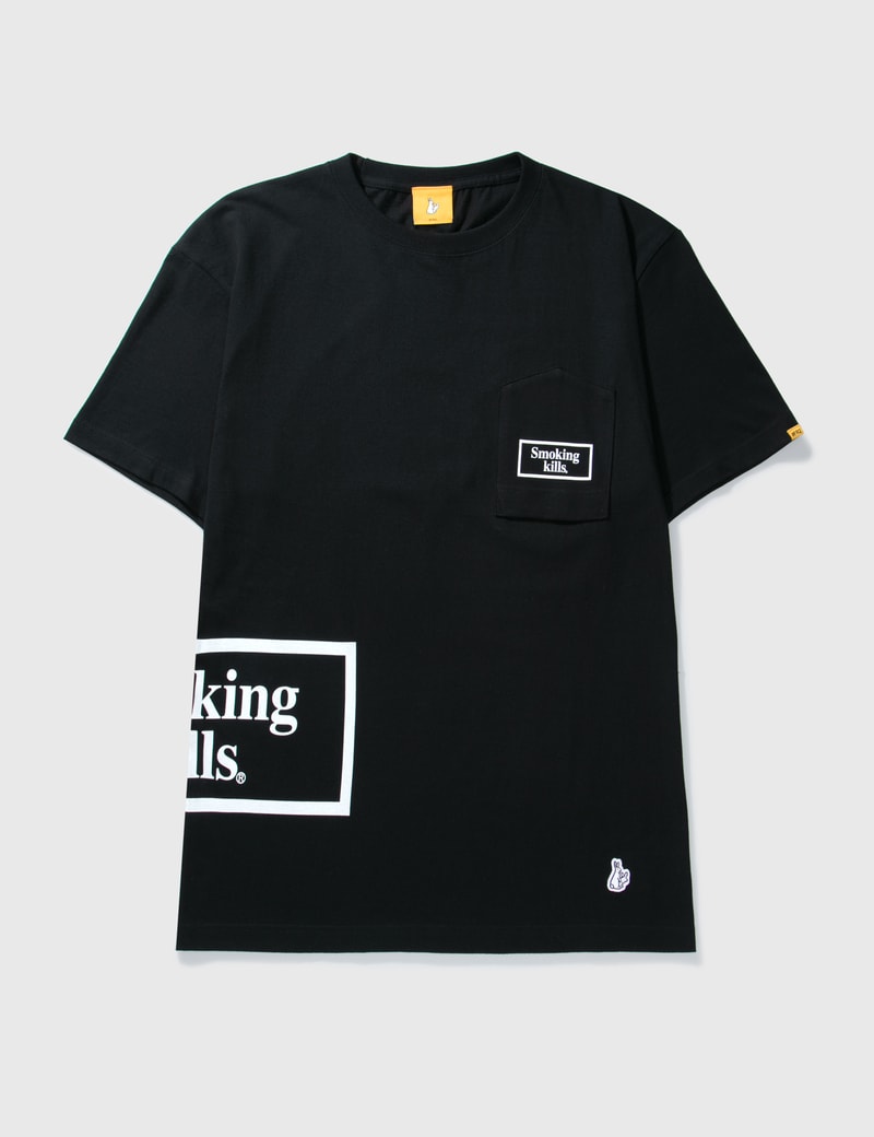 Fr2 Smoking Kills Reversed Pocket T Shirt In Black Modesens