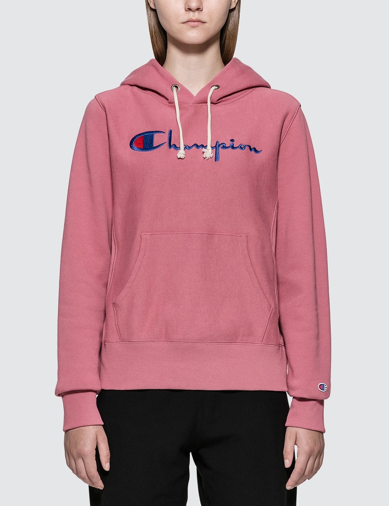 Image of Champion Reverse Weave Big Script Hoodie