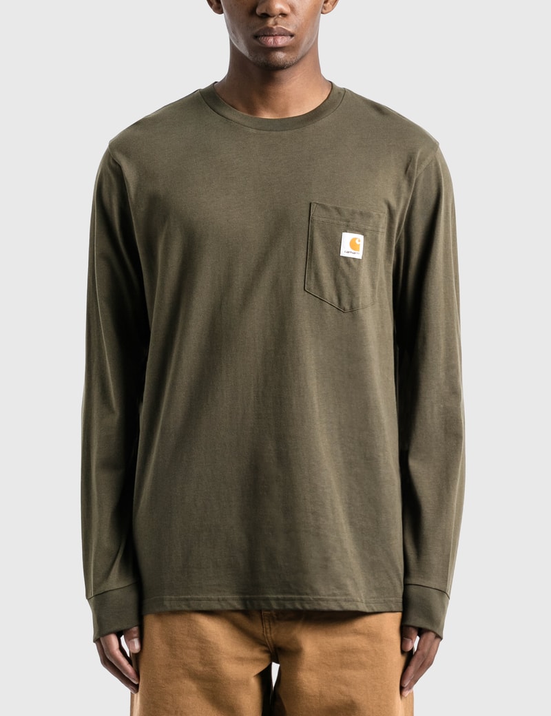 Image of Carhartt Work In Progress Pocket Long Sleeve T-Shirt