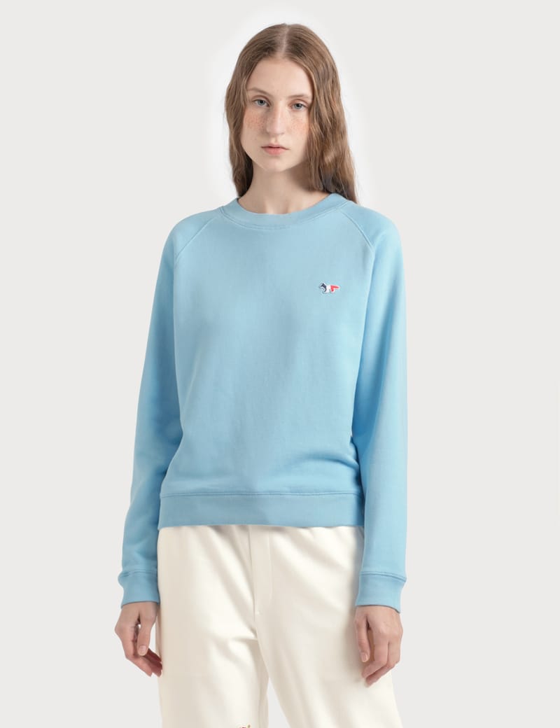 maison kitsuné tricolour fox crew sweat