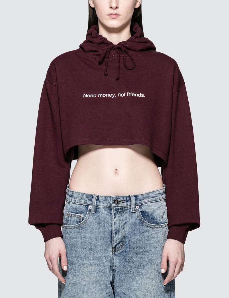 cropped friends hoodie