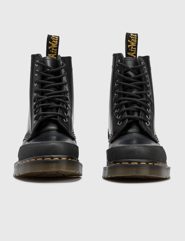 Shop Dr. Martens 1460 Guard Panel Lace-up Boots In Black