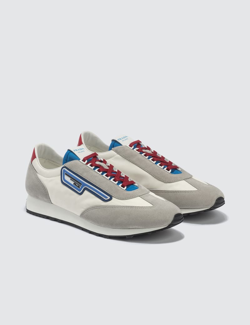 Prada Women's Allacciate 30mm Leather Sneakers