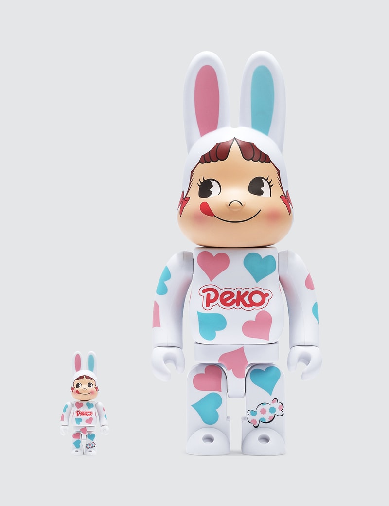 Medicom Toy Kigurumi Peko-Chan Heart Be@rbrick 100% & 400% Set